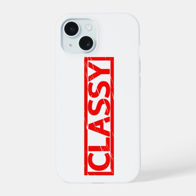 Coque iPhone 15 Timbre classique (Verso)
