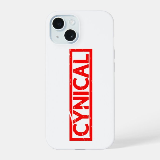 Coque iPhone 15 Timbre cynique (Verso)