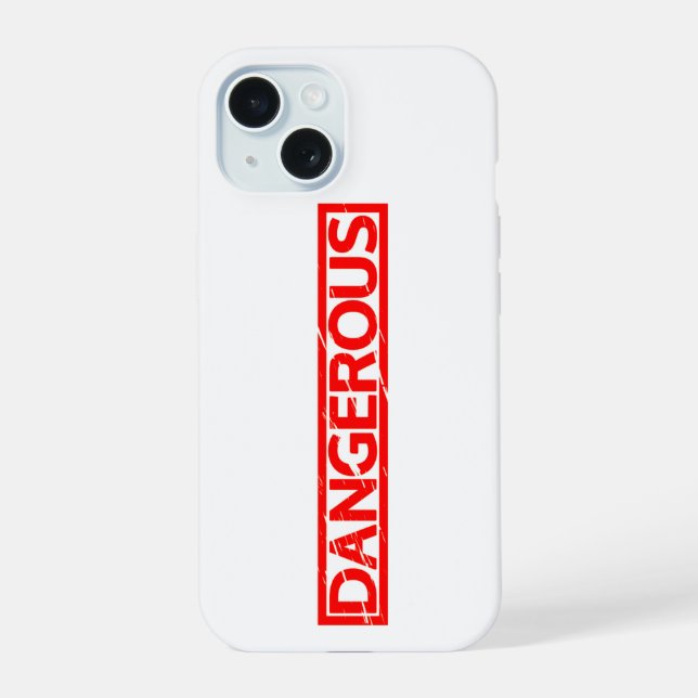Coque iPhone 15 Timbre dangereux (Verso)