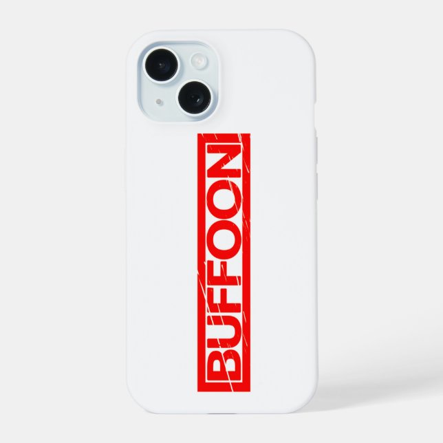 Coque iPhone 15 Timbre de Bouffon (Verso)