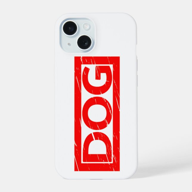 Coque iPhone 15 Timbre de chien (Verso)