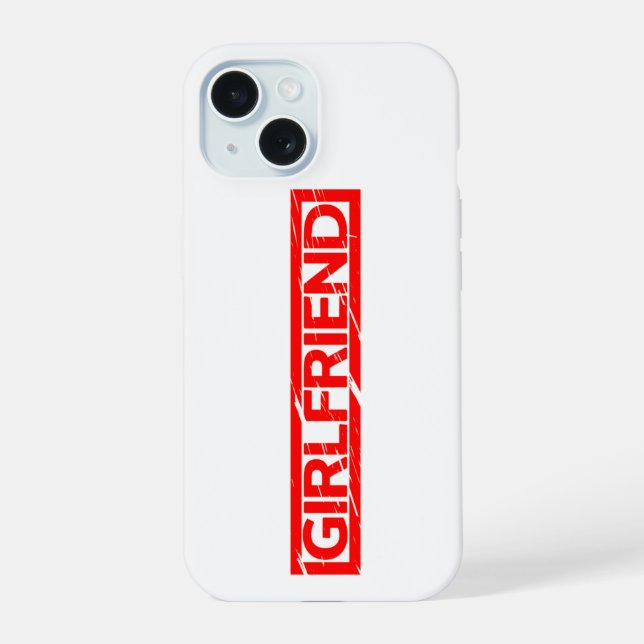 Coque iPhone 15 Timbre de copine (Verso)