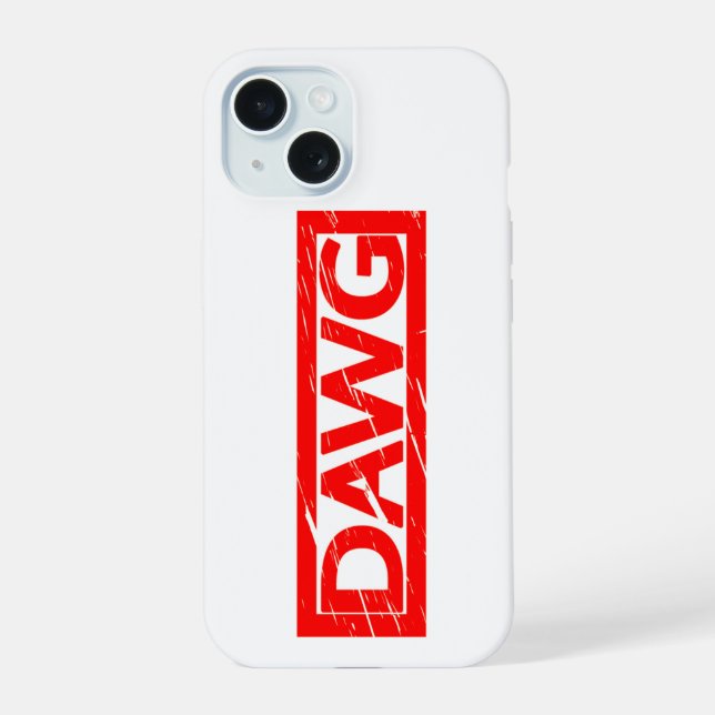 Coque iPhone 15 Timbre de Dawg (Verso)