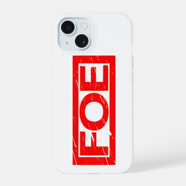Coque iPhone 15 Timbre de l'ennemi (Verso)