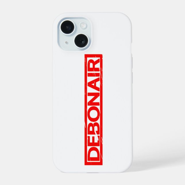 Coque iPhone 15 Timbre Débonnaire (Verso)