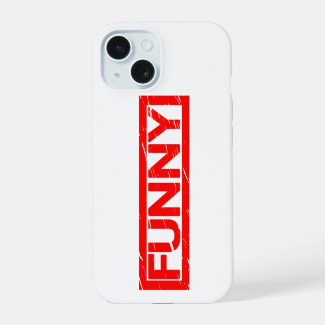 Coque iPhone 15 Timbre drôle (Verso)