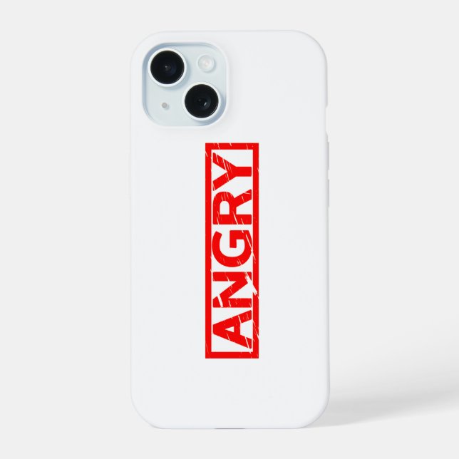 Coque iPhone 15 Timbre en colère (Verso)
