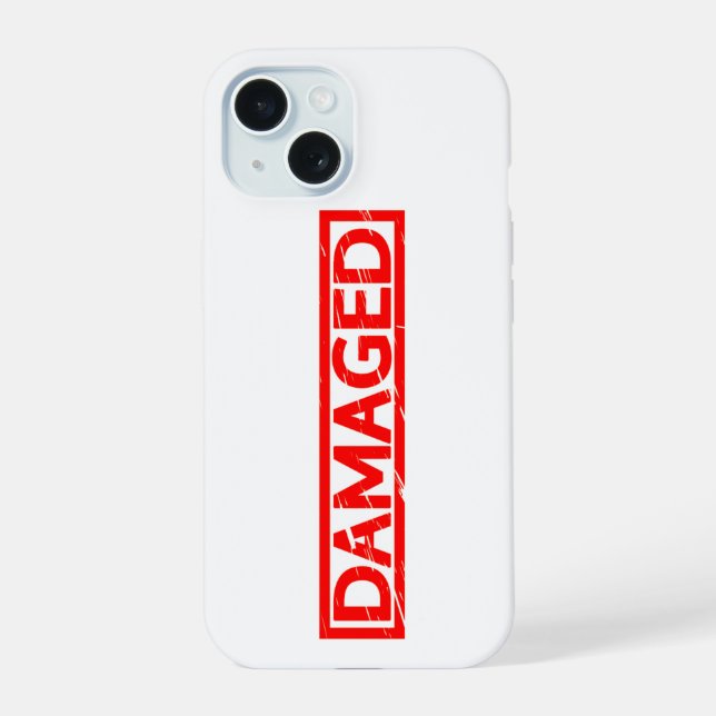 Coque iPhone 15 Timbre endommagé (Verso)