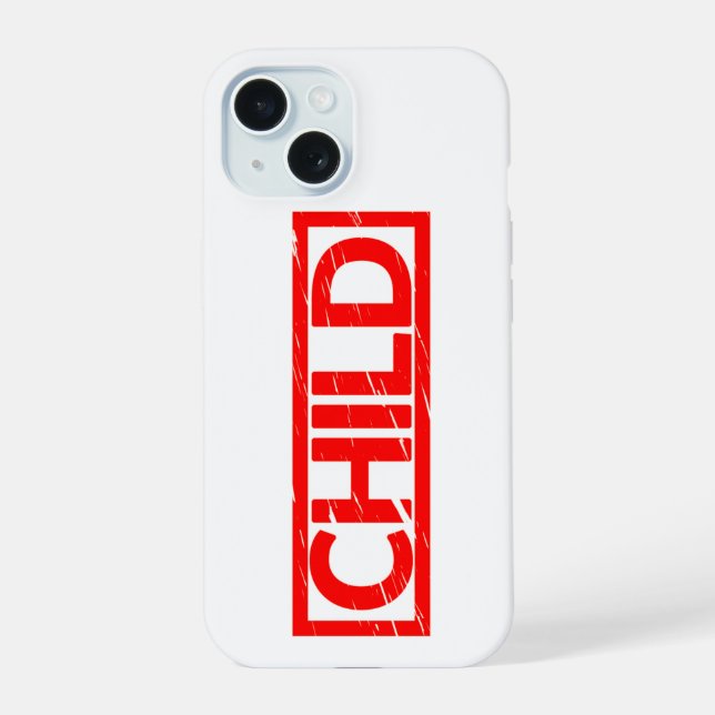 Coque iPhone 15 Timbre enfant (Verso)
