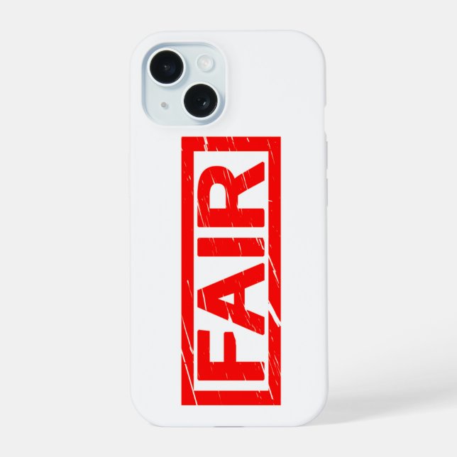 Coque iPhone 15 Timbre équitable (Verso)