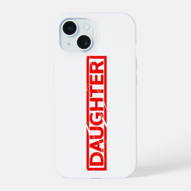 Coque iPhone 15 Timbre fille (Verso)