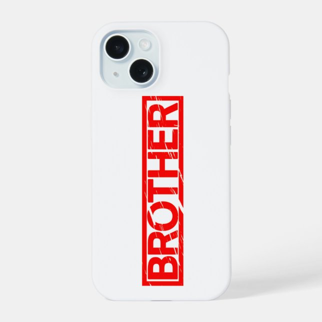 Coque iPhone 15 Timbre Frère (Verso)
