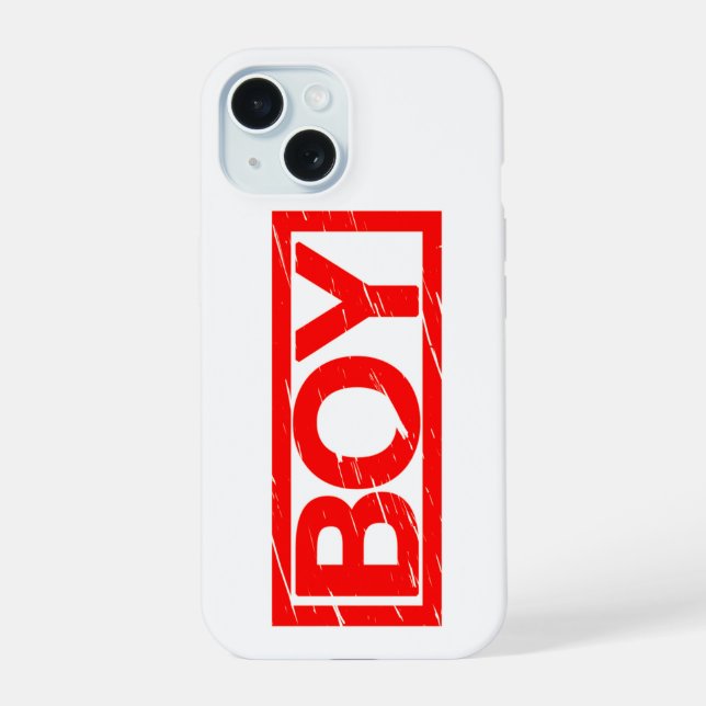 Coque iPhone 15 Timbre Garçon (Verso)
