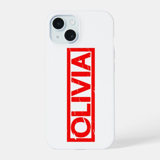 Coque iPhone 15 Timbre Olivia (Verso)