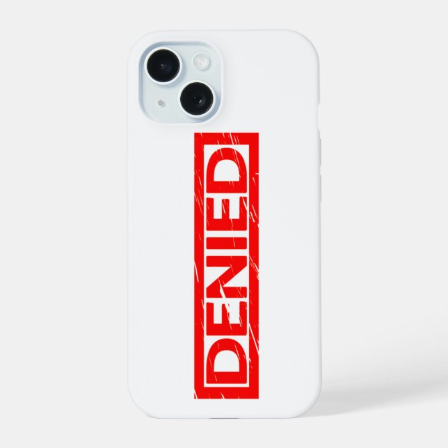 Coque iPhone 15 Timbre refusé (Verso)