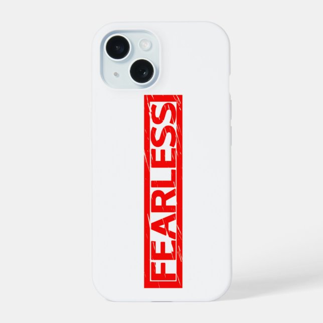 Coque iPhone 15 Timbre sans peur (Verso)