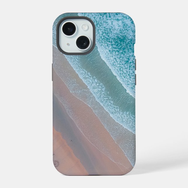 Coque iPhone 15 Tir Aérien De L'Océan (Verso)