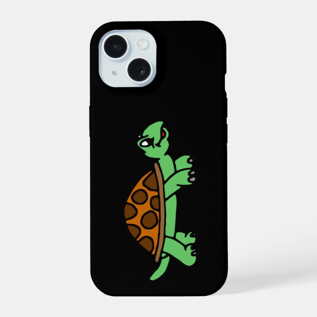 Coque iPhone 15 Tortue joyeuse (Verso)