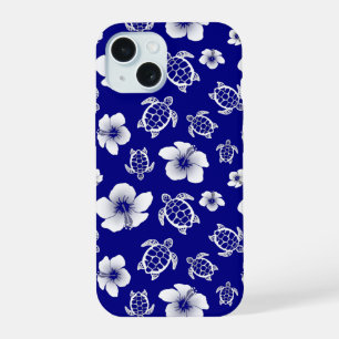 Coque iPhone 15 Tortues Et Hibiscus