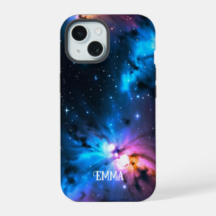 Coque iPhone 15 Tourbillons célestes d'étoiles personnalisés