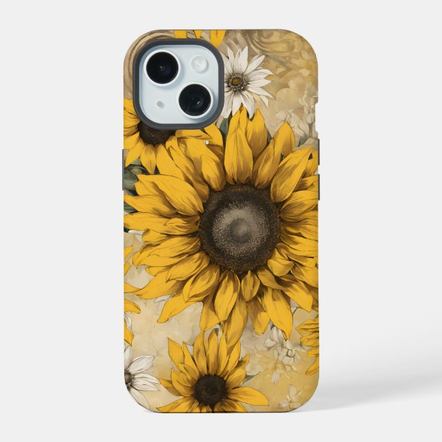 Coque iPhone 15 Tournesol (Verso)
