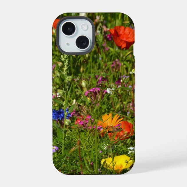 Coque iPhone 15 toutes sortes de belles fleurs (Verso)
