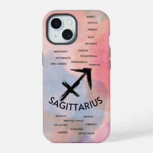 Coque iPhone 15 Traits de la fille du zodiaque Sagittaire