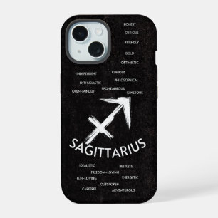 Coque iPhone 15 Traits de l'horoscope du zodiaque Sagittaire pour 