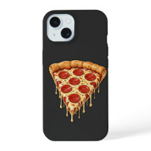 Tranche de pizza au pepperoni fondant - Fromage dr