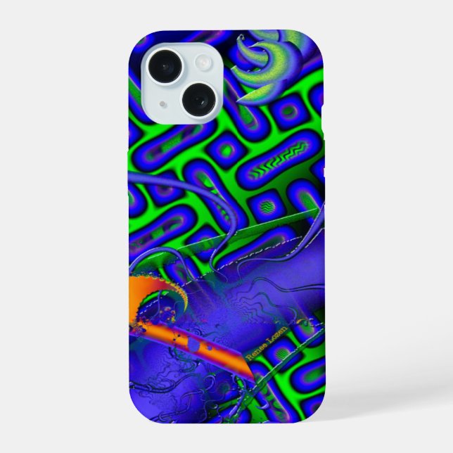 Coque iPhone 15 Tricky Bugger 3D Fractale (Verso)