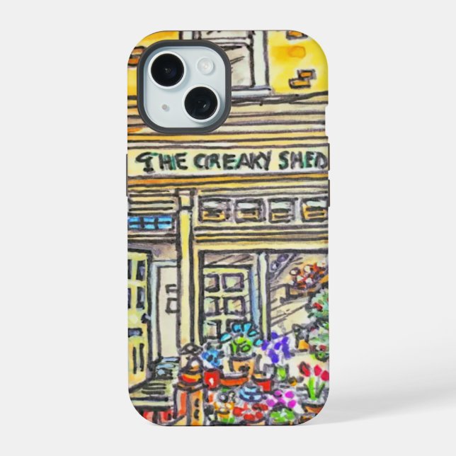 Coque iPhone 15 Trois maisons (Verso)