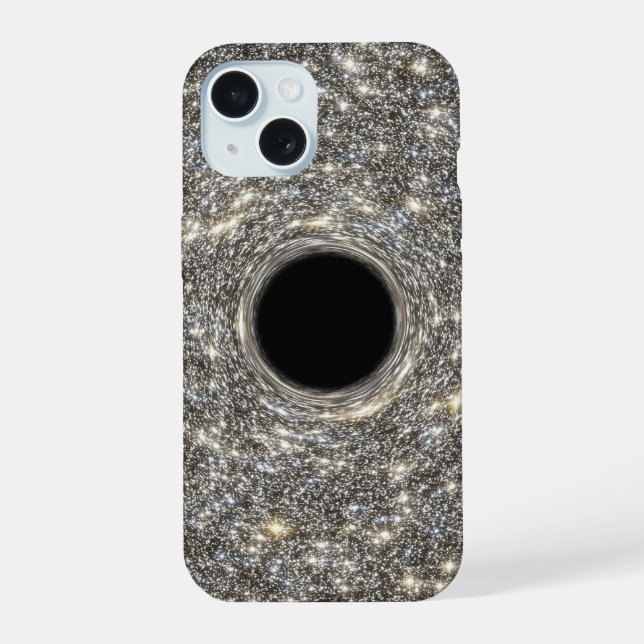 Coque iPhone 15 Trou Noir Supermassif Au Milieu D'Une Galaxie. (Verso)