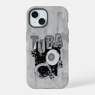 Coque iPhone 15 Tuba et texte