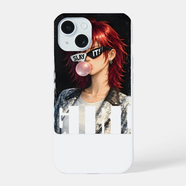 Coque iPhone 15 TUEZ-LE ! – Collection Rebelle Bubble-gum (Verso)