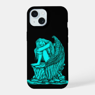 Coque iPhone 15 Un ange endormi sur la pierre