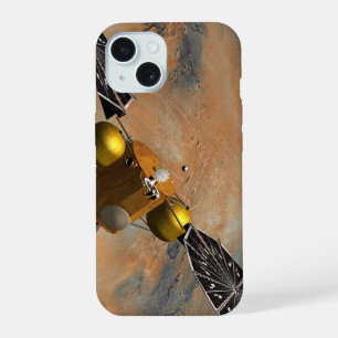 Coque iPhone 15 Un vaisseau Spacecraft Orbitant Mars.