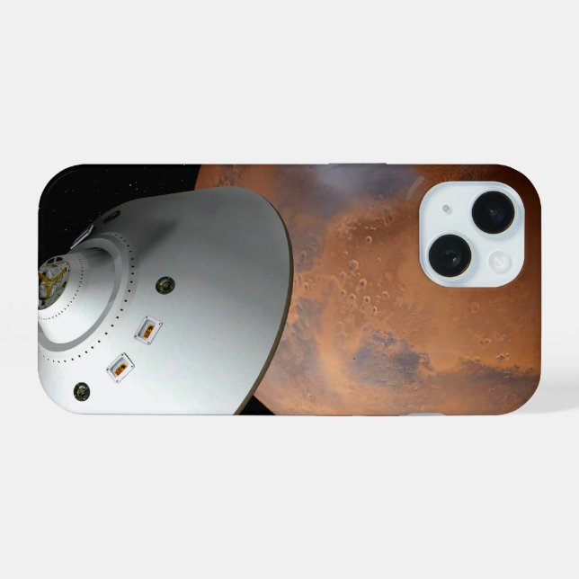 Coque iPhone 15 Un vaisseau spatial encapsulé dans une aérocapture (Verso Horizontal)