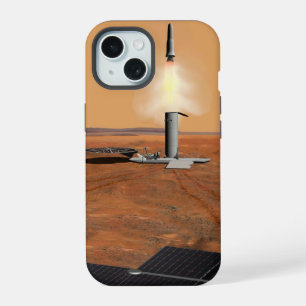 Coque iPhone 15 Un véhicule ascensionnel quittant Mars. 2