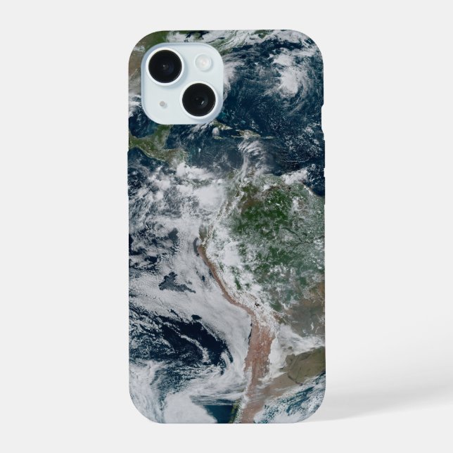 Coque iPhone 15 Une Chaîne Perdue De Cyclones Tropicaux (Verso)