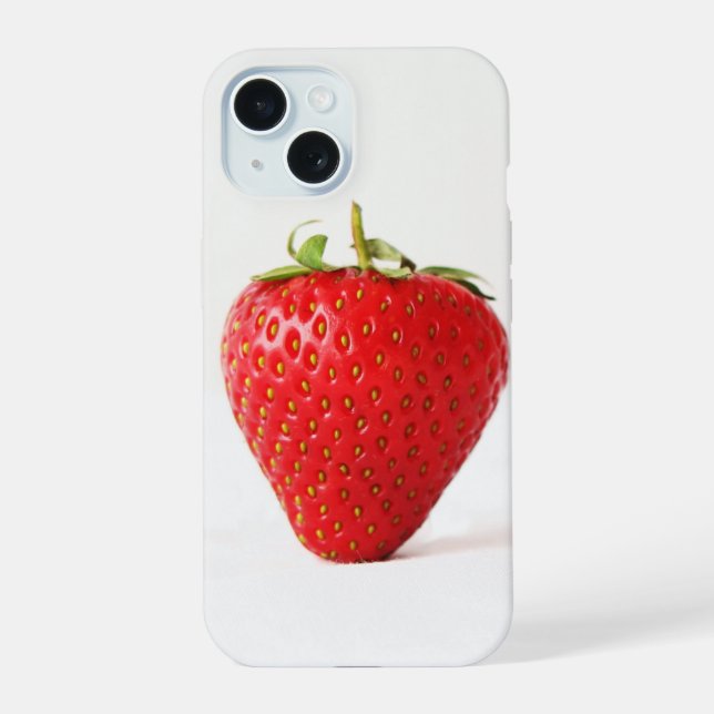 Coque iPhone 15 Une Fraise Rouge iphcnm (Verso)