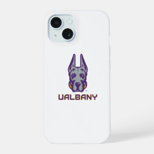 Coque iPhone 15 Université d'Albany Great Danes