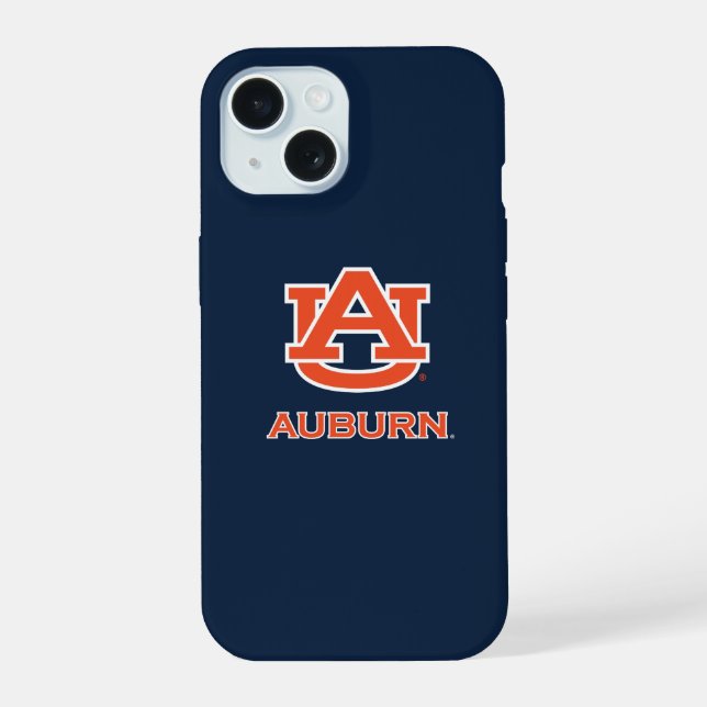 Coque iPhone 15 Université d'Auburn | AU Auburn (Verso)