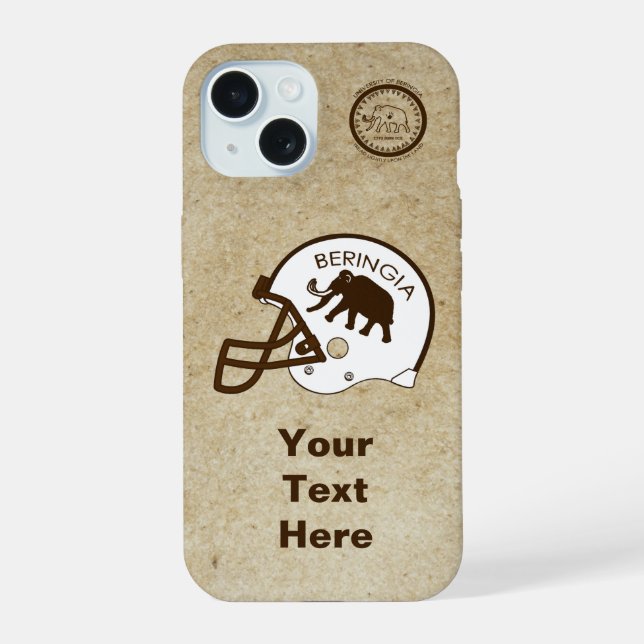 Coque iPhone 15 Université de Beringia Football (Verso)