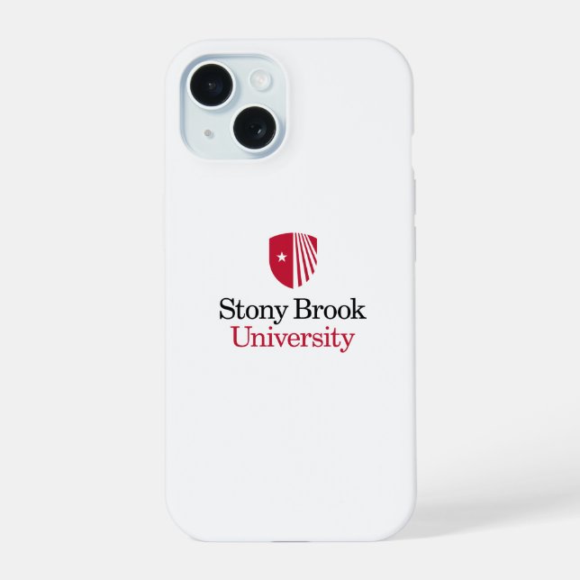 Coque iPhone 15 Université de Stony Brook | logotype (Verso)