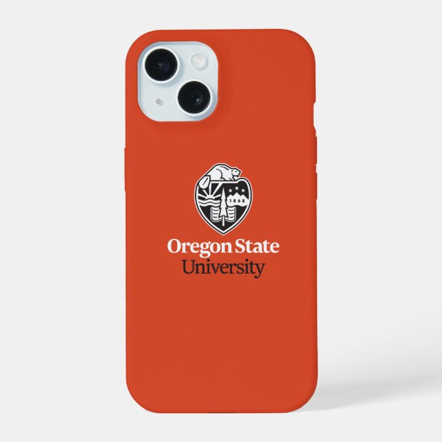 Coque iPhone 15 Université d'État de l'Oregon (Verso)