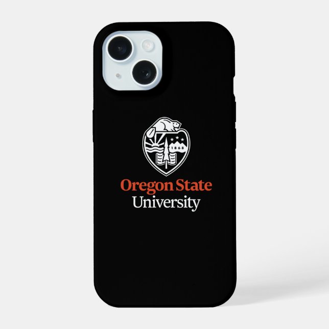Coque iPhone 15 Université d'État de l'Oregon (Verso)