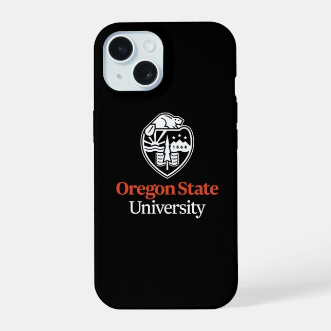 Coque iPhone 15 Université d'État de l'Oregon (Verso)