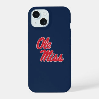 Coque iPhone 15 Université du Mississippi | Écriture Ole Miss