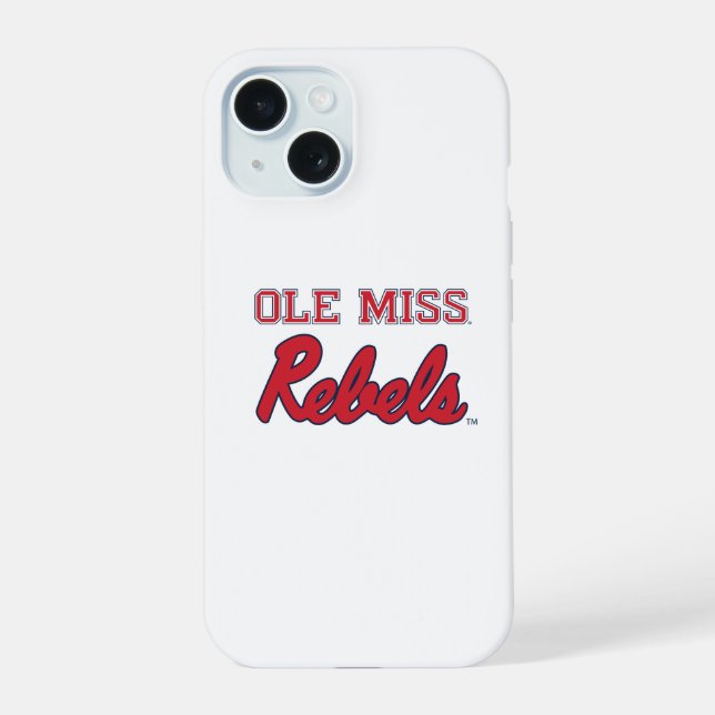 Coque iPhone 15 Université du Mississippi | Ole Miss Rebels (Verso)