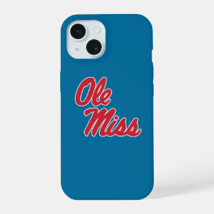 Coque iPhone 15 Université du Mississippi Ole Miss Script